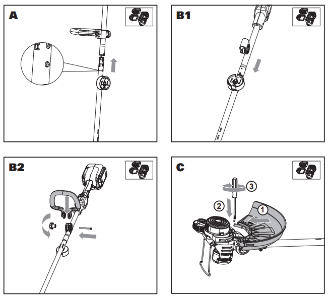 HYPER TOUGH HT19-401 2-in-1 Cordless Grass Trimmer 2