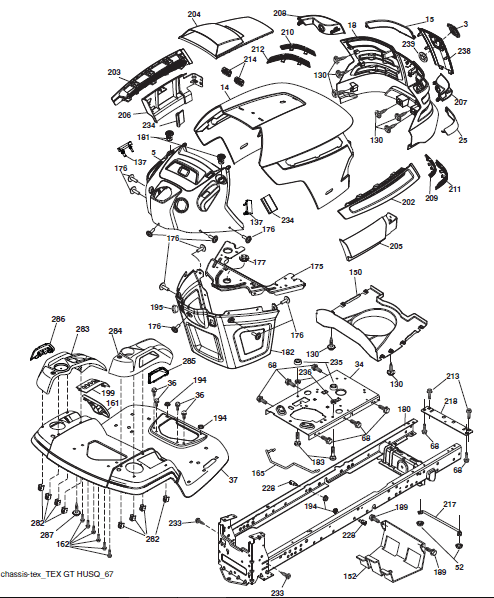 Husqvarna YTH2348 Engine Parts List-4
