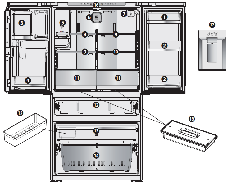 Kenmore 111 Bottom Freezer Refrigerator-1