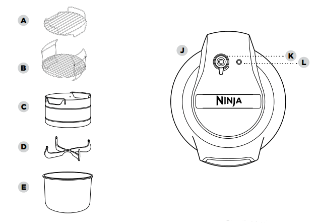 Ninja FD401 LP3 Foodi 12-in-1 Deluxe Pressure Cooker=1