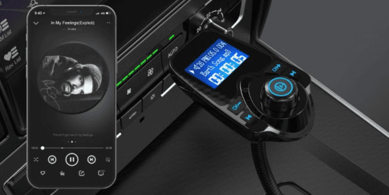 Nulaxy KM18 In Car Bluetooth FM Transmitter-featured