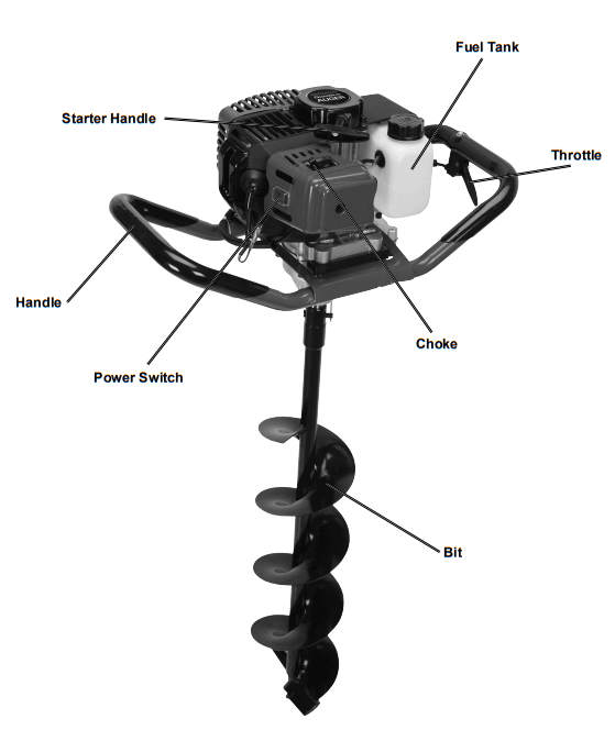 PREDATOR 57341 2-HP 52cc Gasoline Auger Powerhead with 6 Inch Bit Manual PREDATOR 57341 2-HP 52cc Gasoline Auger Powerhead-1