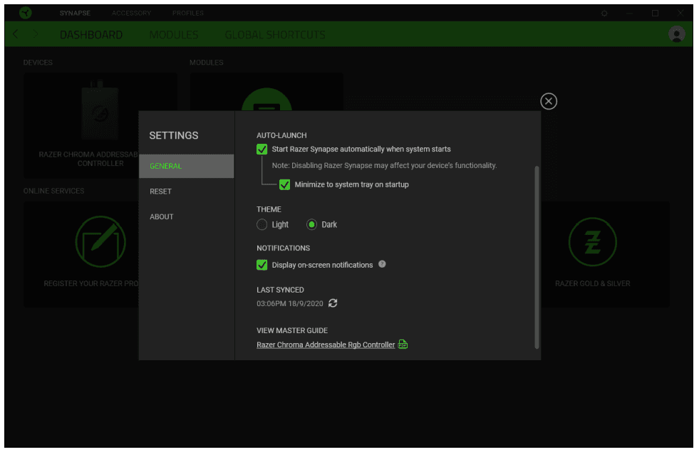 RAZER Chroma Addressable RGB Controller User Guide RAZER Chroma Addressable RGB Controller 19