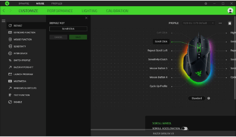 Razer Basilisk V3 Customizable Ergonomic Gaming Mouse-12