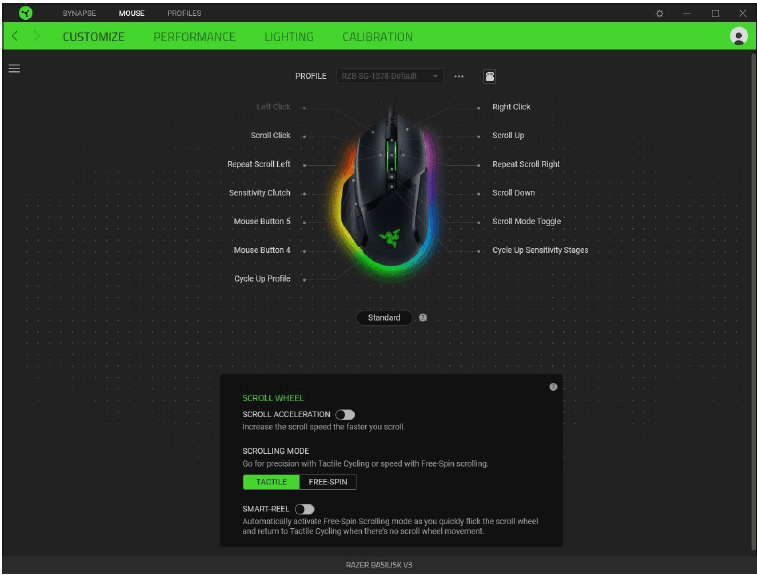 Razer Basilisk V3 Customizable Ergonomic Gaming Mouse-9
