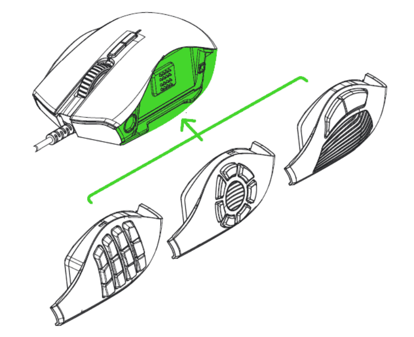 Razer Naga Trinity MOBA-MMO Gaming Mouse 3