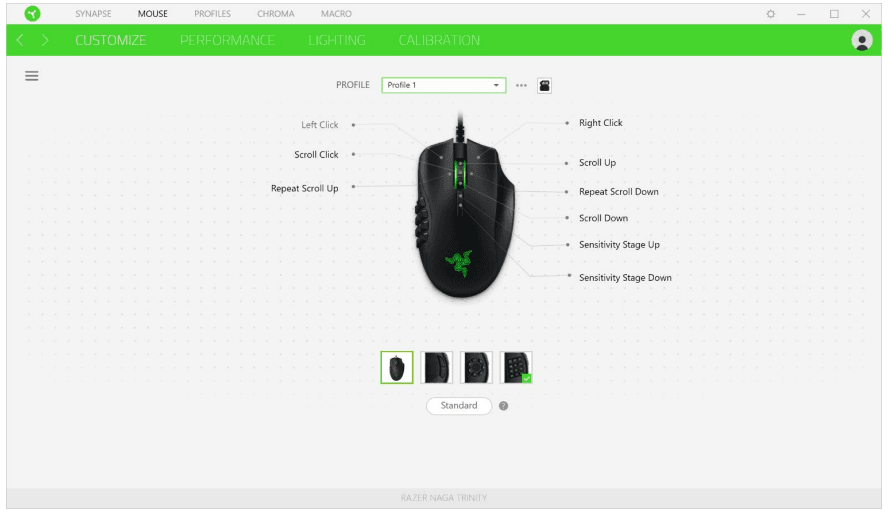 Razer Naga Trinity MOBA-MMO Gaming Mouse 6