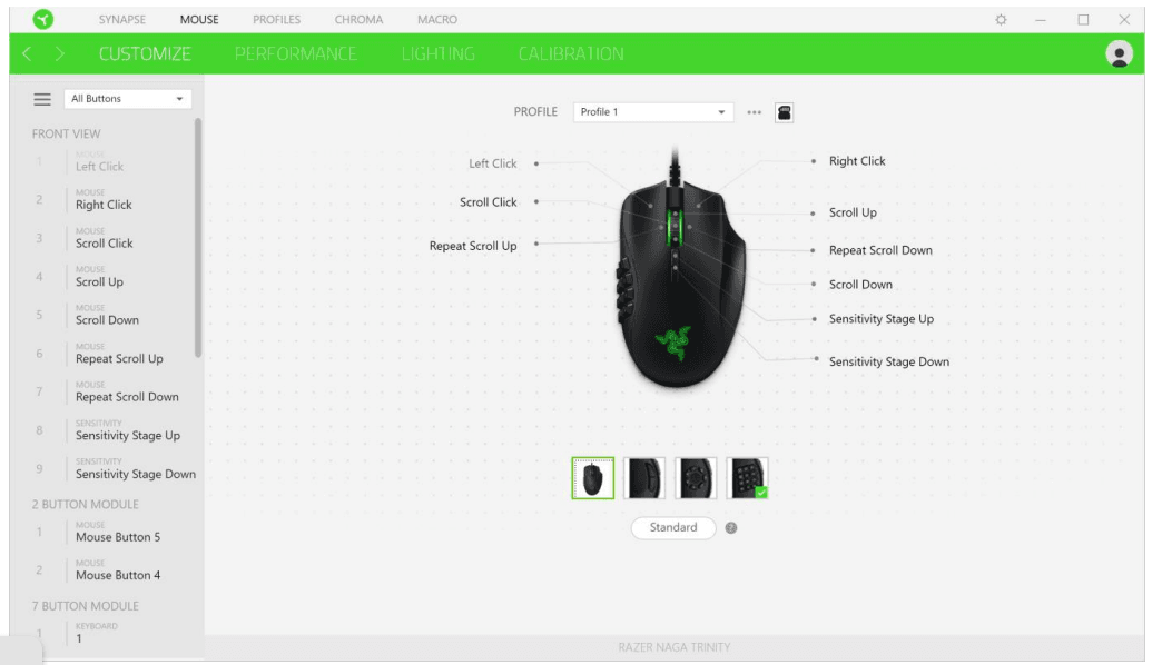 Razer Naga Trinity MOBA-MMO Gaming Mouse 7