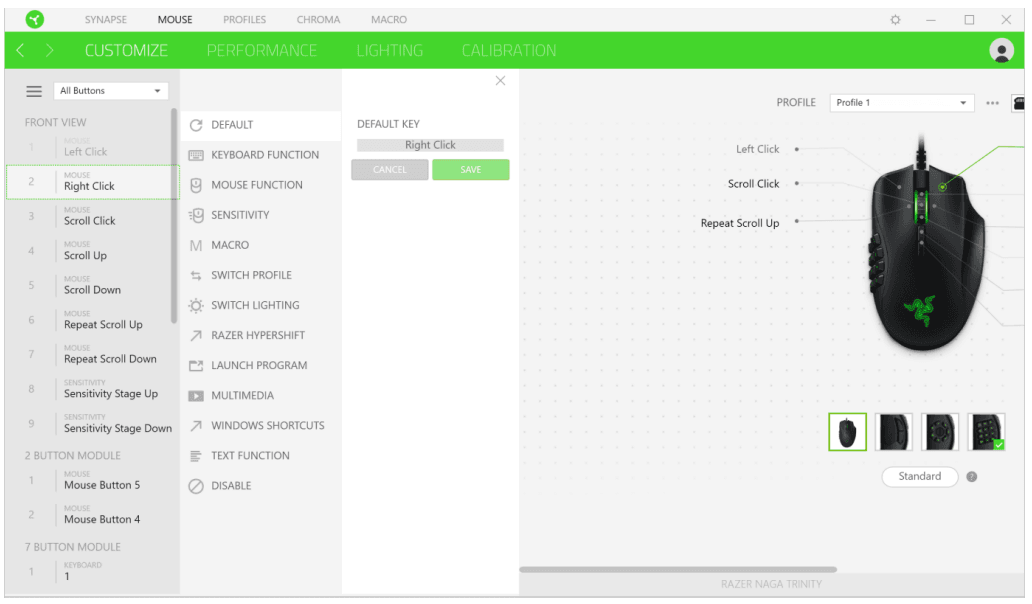 Razer Naga Trinity MOBA-MMO Gaming Mouse 8