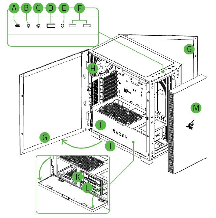 Razer Tomahawk ATX Mid-Tower Gaming Case User Guide Razer Tomahawk ATX Mid-Tower Gaming Case 1