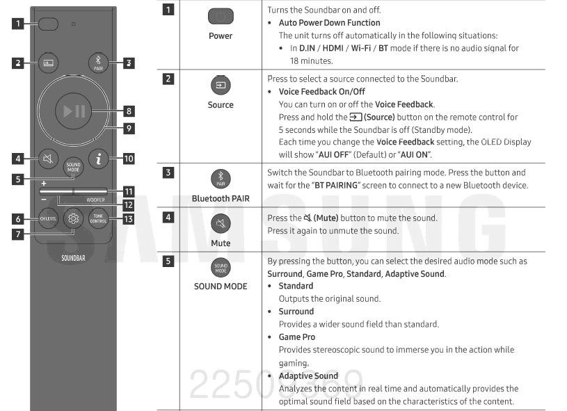 SAMSUNG HW-Q60C Bluetooth Soundbar User Manual-6