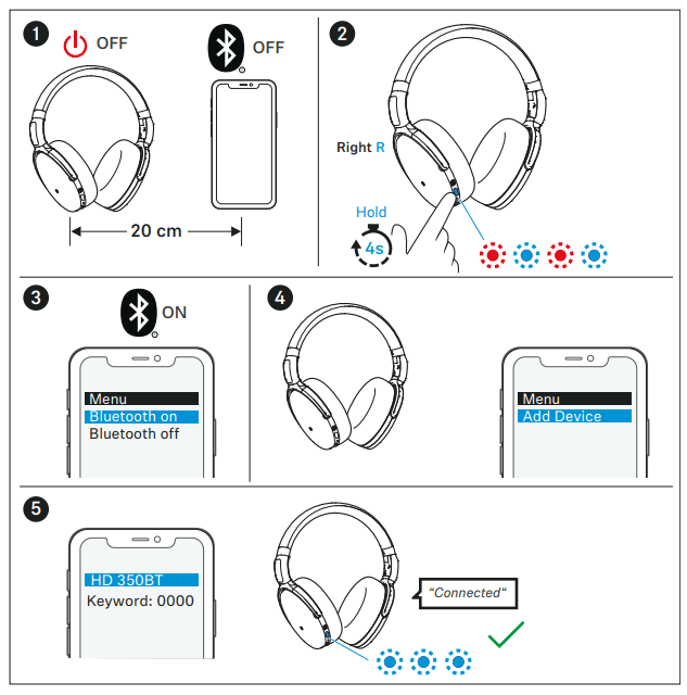 SENNHEISER HD 350BT Around-Ear Wireless Headphones 10