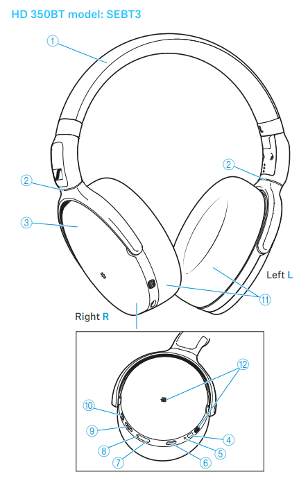 SENNHEISER HD 350BT Around-Ear Wireless Headphones 3
