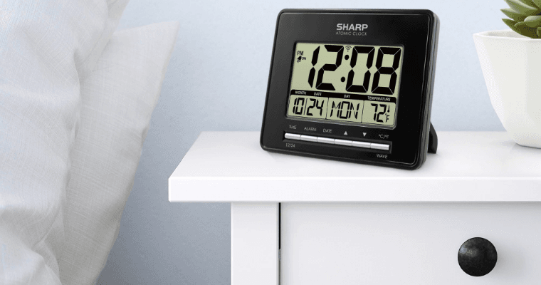 SHARP SPC1010ODX Accu-Set Digital Wall Clock-featured