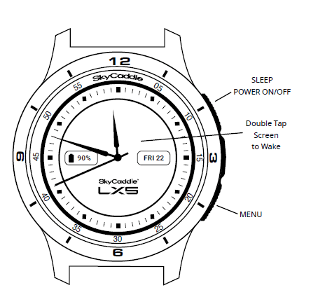 SkyCaddie LX5 GPS Golf Watch-1