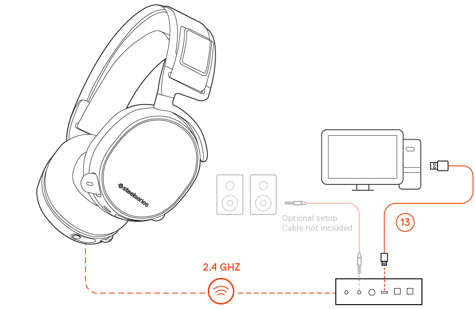SteelSeries Arctis Pro Wireless Gaming Headset User Manual-10