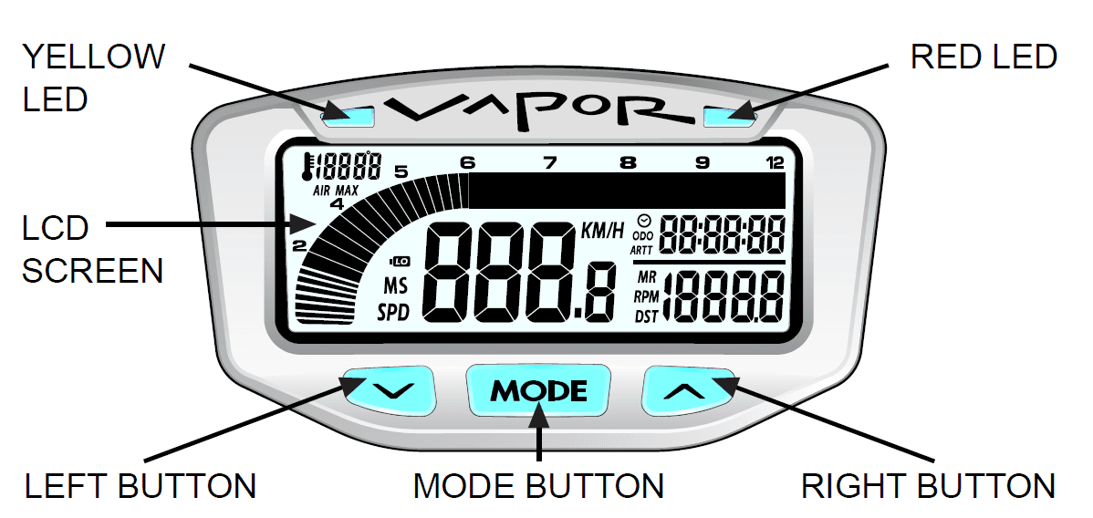 Trail Tech Vapor Motorcycle Gauge User Manual Trail Tech Vapor Motorcycle Gauge 1