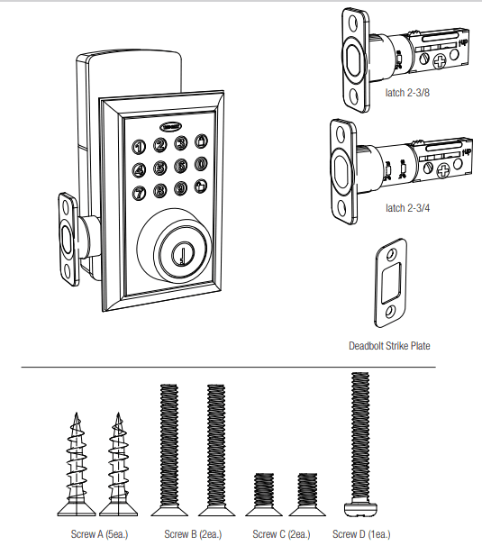 Trubolt 0711016 Electronic Deadbolt Keypad 1