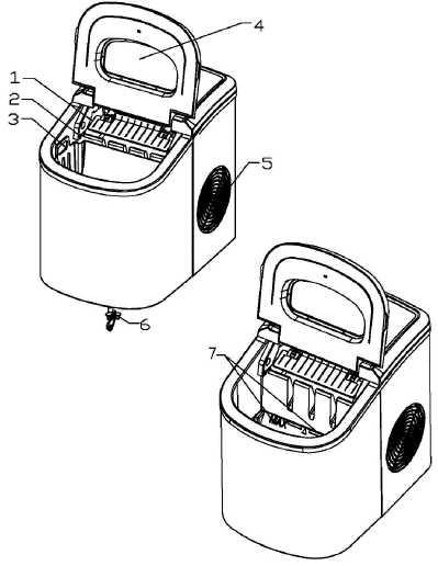 VivoHome VH289 Countertop Automatic Ice Cube Maker Machine-1