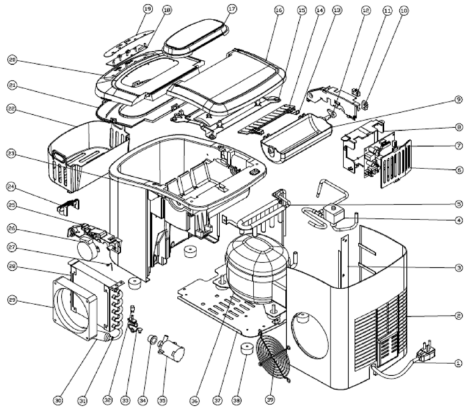 VivoHome VH289 Countertop Automatic Ice Cube Maker Machine-3