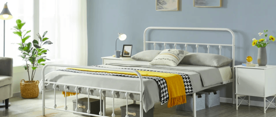 Yaheetech 634F Full Zize Victorian Vintage Style Metal Bed Frame Instruction Manual-feat