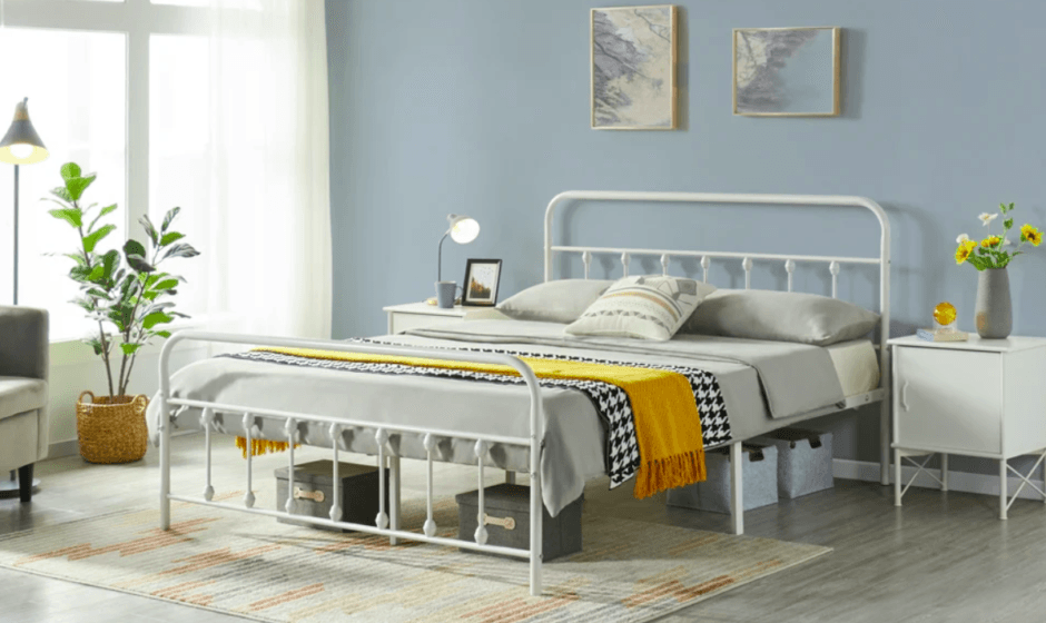 Yaheetech 634F Full Zize Victorian Vintage Style Metal Bed Frame Instruction Manual-feat