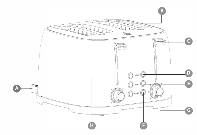 Amazon Basics B07ST1XVML 4 Slot Toaster User Manual-1