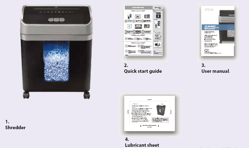 Ativa A10MC19 10 sheet micro-cut shredder User Manual Ativa A10MC19 10 sheet micro-cut shredder-1