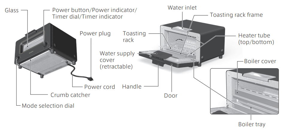 BALMUDA K01M-WC Steam Oven Toaster-2