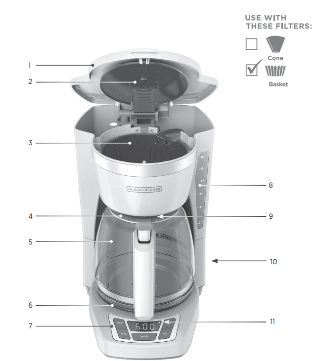 BLACK DECKER CM1160B 12-Cup Digital Coffee Maker1