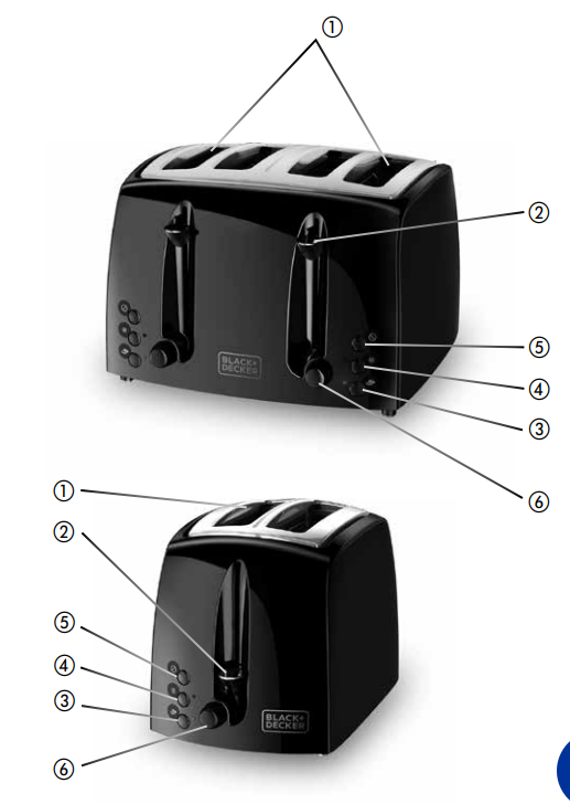 BLACK DECKER TR1410BD 4-Slice Toaster User Manual BLACK DECKER TR1410BD 4-Slice Toaster-1