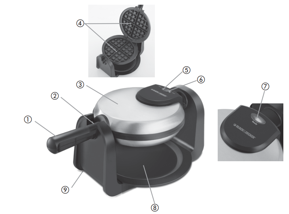 BLACK DECKER WM1404S Flip Waffle Maker-1