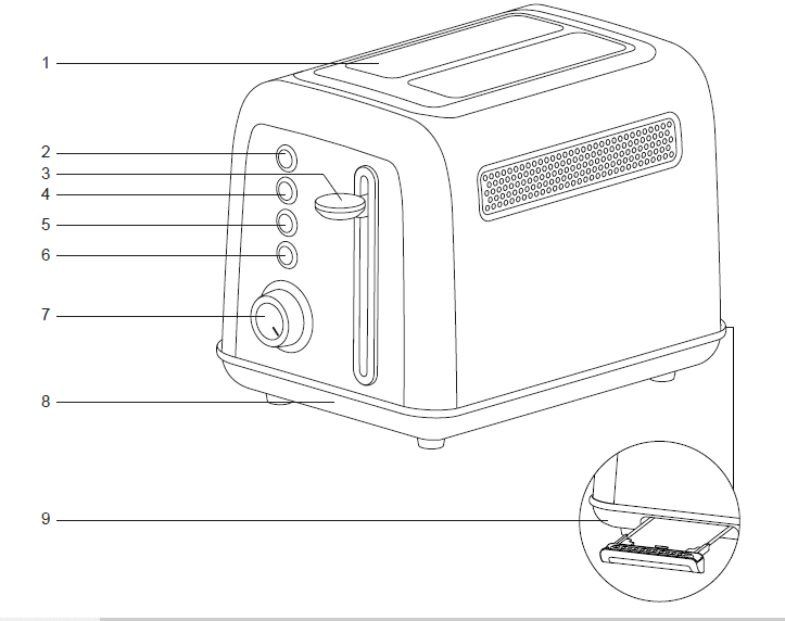 BUYDEEM DT620 2-Slice Toaster Instruction Manual-1