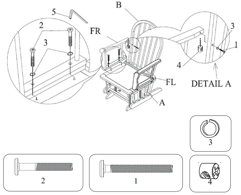 Baby Relax Glider Rocker Chair-4