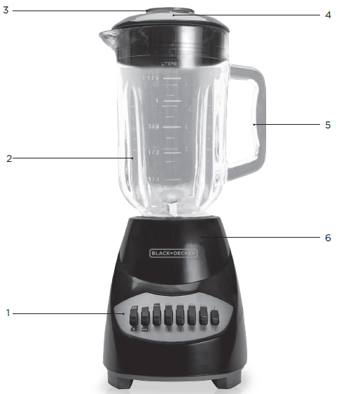 Black Decker BL2010BP 10-Speed Countertop Blender-1