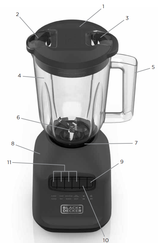 Black Decker BL2209PB 750W Ice Crushing Blender-1