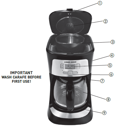 BLACK DECKER CM2020B 12-Cup Programmable Coffee Maker Manual BLACK DECKER CM2020B 12-Cup Programmable Coffee Maker Manual | ManualsLibraryy