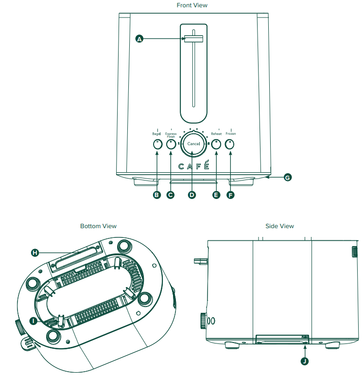 Café Express Finish 2-Slice Toaster-1