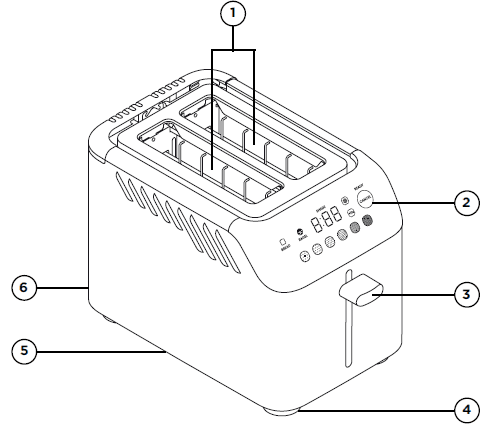 Chefman Smart Touch 2 Slice Digital Toaster User Guide Chefman Smart Touch 2 Slice Digital Toaster-1