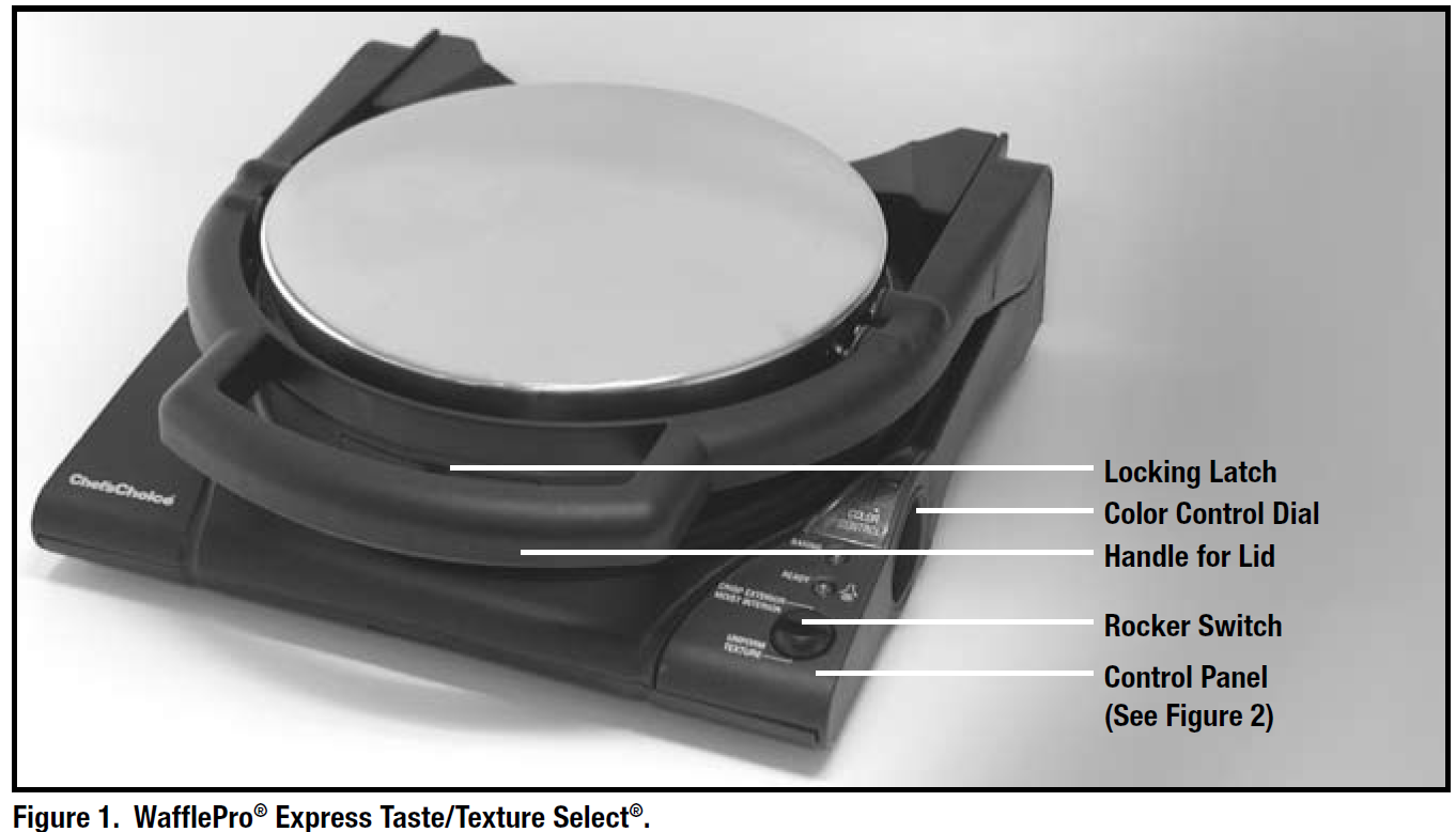 Chef’sChoice 840 WafflePro Waffle Maker User Guide Chef’sChoice 840 WafflePro Waffle Maker 1