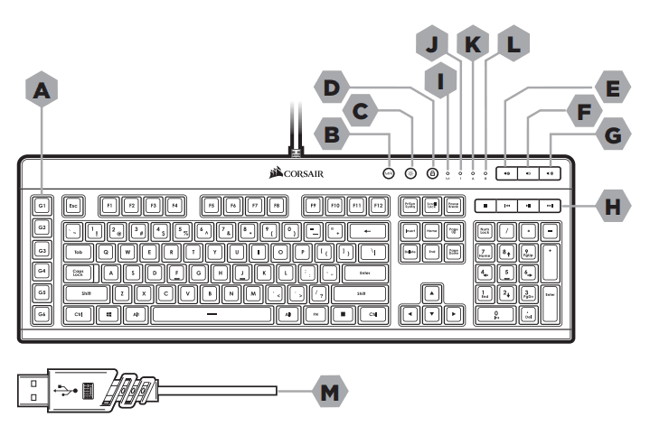 Corsair K55 CORE RGB Membrane Wired Gaming Keyboard-1