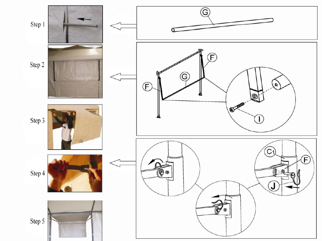 Costco 781893 Steel Frame Canopy 18