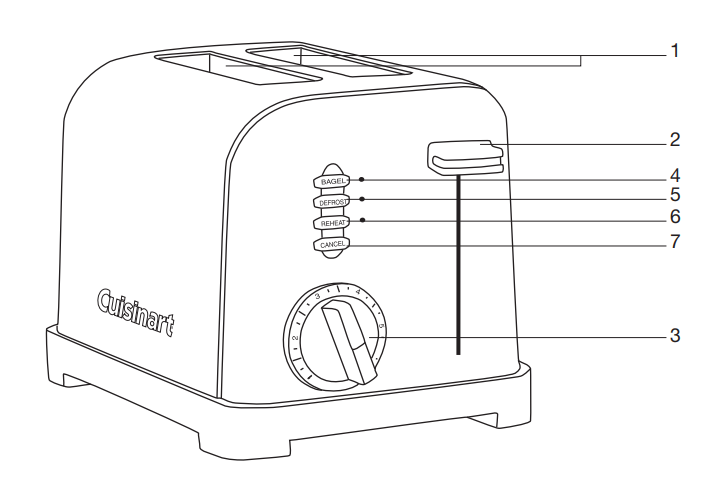 Cuisinart CPT-160C Metal Classic 2-Slice Toaster Instruction Booklet Cuisinart CPT-160C Metal Classic 2-Slice Toaster 1
