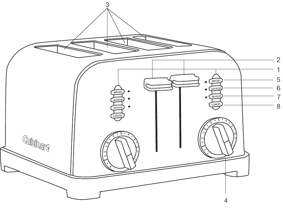 Cuisinart CPT-180P1 4 Slice Toaster Oven Instruction Booklet-1