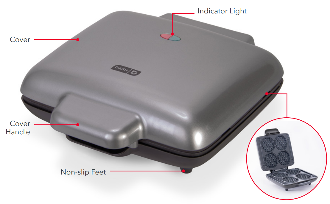 DASH DMMW400 Multi Mini Waffle Maker Instruction Manual DASH DMMW400 Multi Mini Waffle Maker-1
