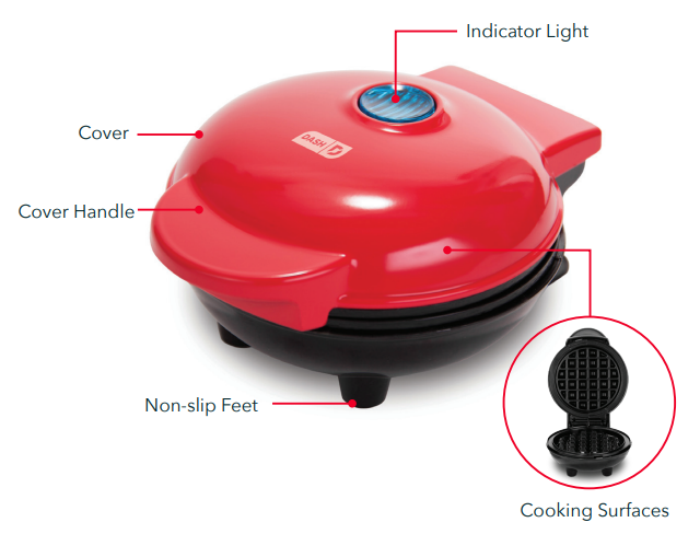 DASH DMW001 mini waffle maker Instruction Manual DASH DMW001 mini waffle maker-1