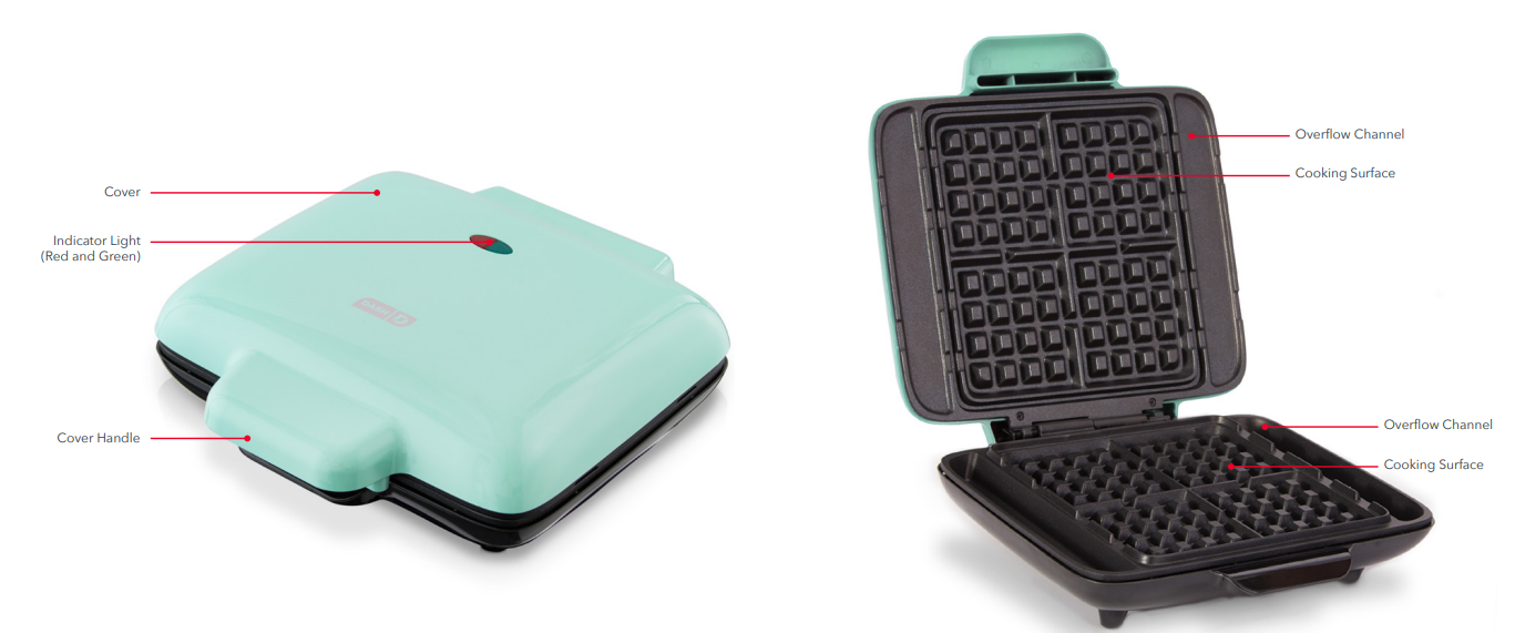 Dash DNMWM400 Deluxe No-Drip Waffle Maker-1