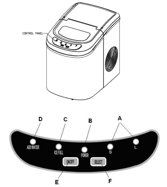 Della 048GM48183 Portable Automatic Ice Maker-2