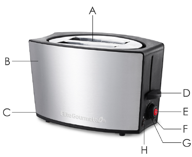 Elite Gourmet ECT1027B Cool Touch Toaster Instruction Manual Elite Gourmet ECT1027B Cool Touch Toaster-1