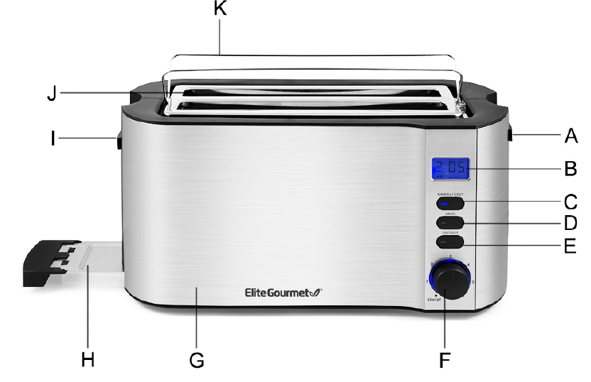 Elite Gourmet ECT4400 Long Slot 4 Slice Toaster Instructuion Manual Elite Gourmet ECT4400 Long Slot 4 Slice Toaster Instructuion Manual-1